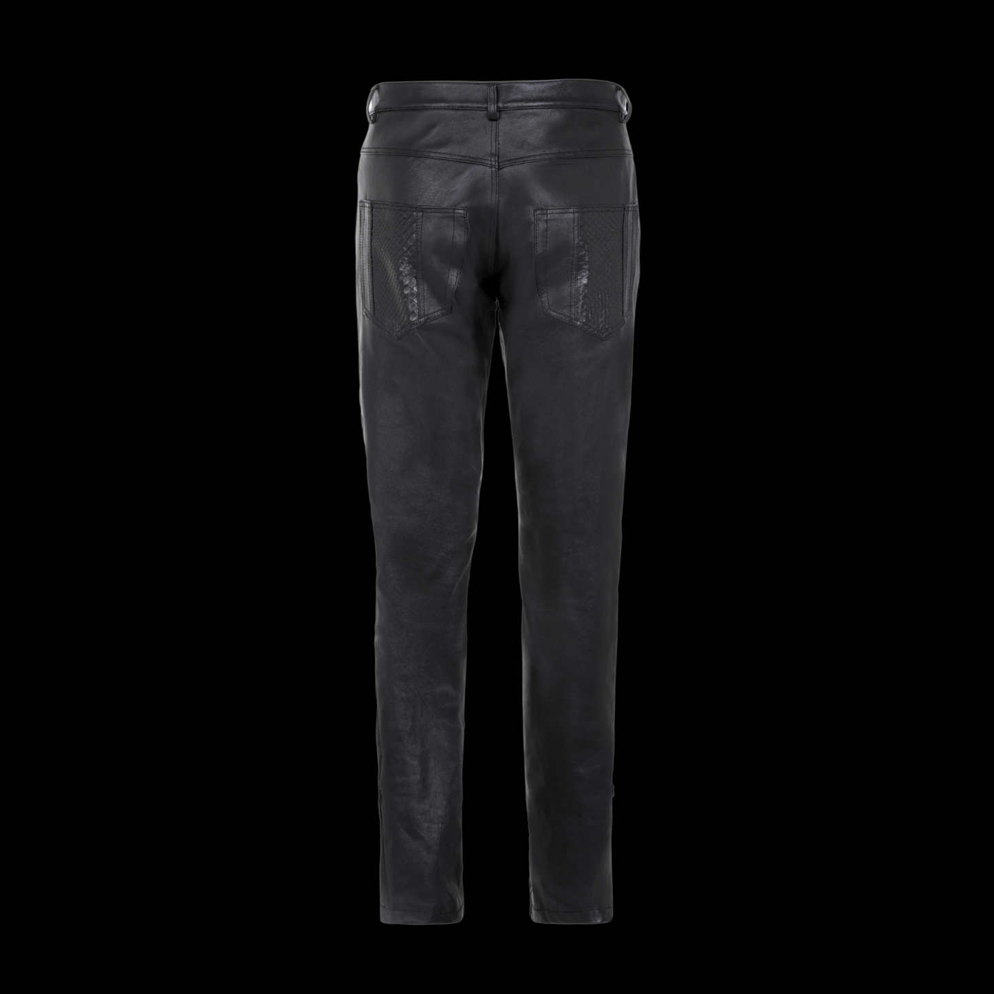 PYTHON LEATHER PANTS